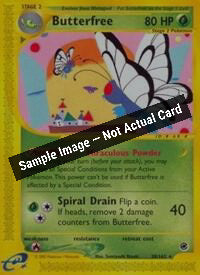 Pokemon,Expedition,Butterfree (38) - 038/165,Normal,Lightly Played — Sample Image, Not Actual Card