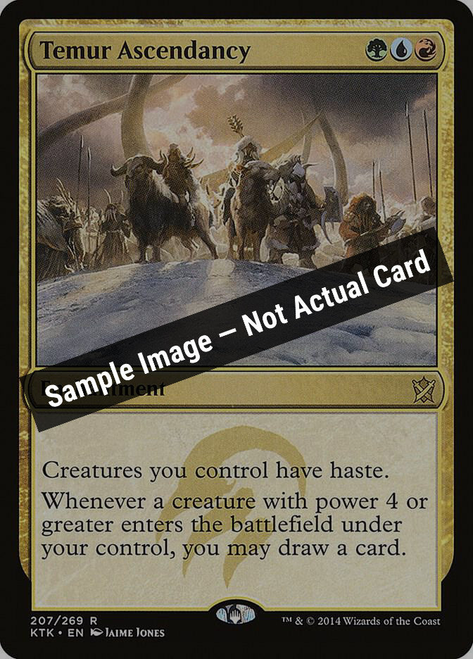 Magic,Khans of Tarkir,Temur Ascendancy - 207,Foil,Lightly Played — Sample Image, Not Actual Card