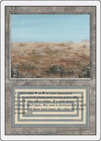 MTG Revised Edition Scrubland