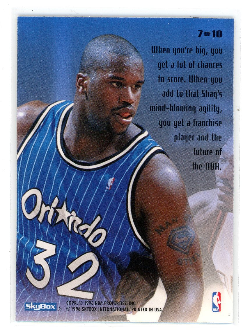 1995-96 SkyBox E-XL #7 Shaquille O'Neal A Cut Above