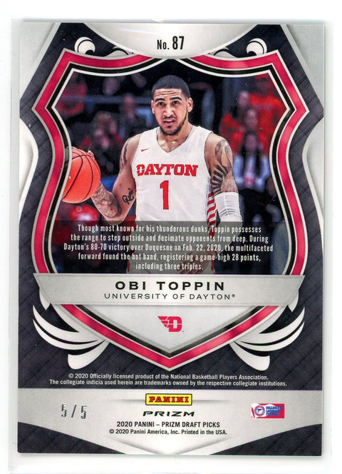 2020 Panini Prizm #87 Obi Topin #Draft Picks /5