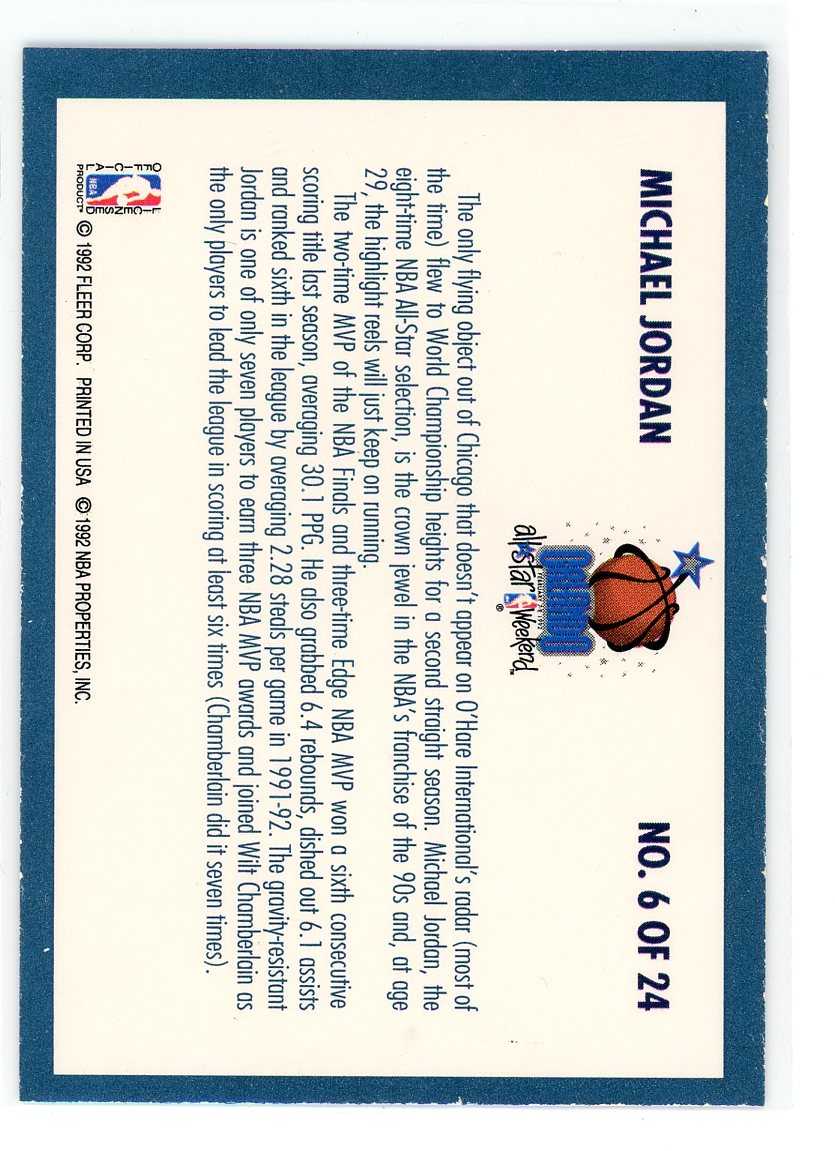 1992-93 Fleer #6 Michel Jordan