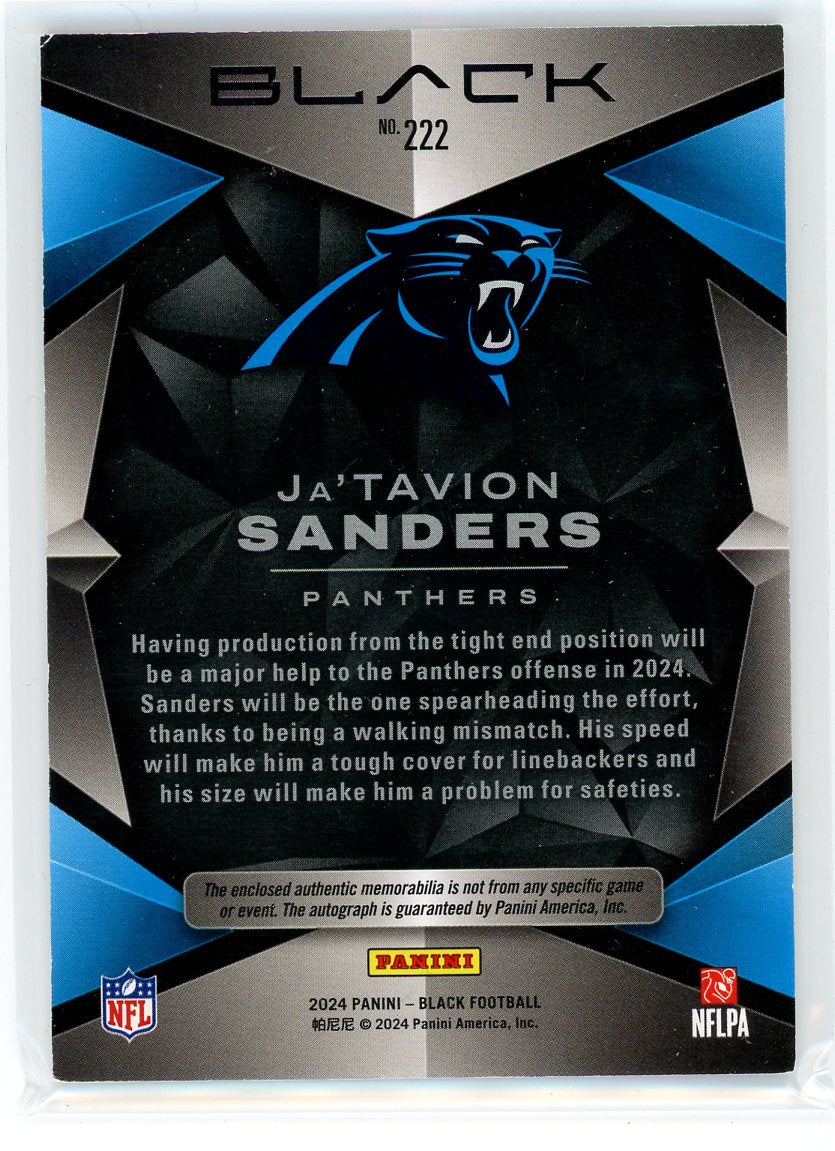 2024 Panini Black #222 JaTavion Sander Patch Auto /50
