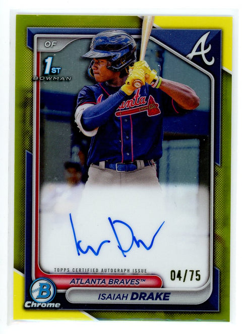 2024 Bowman #BMA-LK Luke Keaschall Chrome Prospects Autographs Yellow /75
