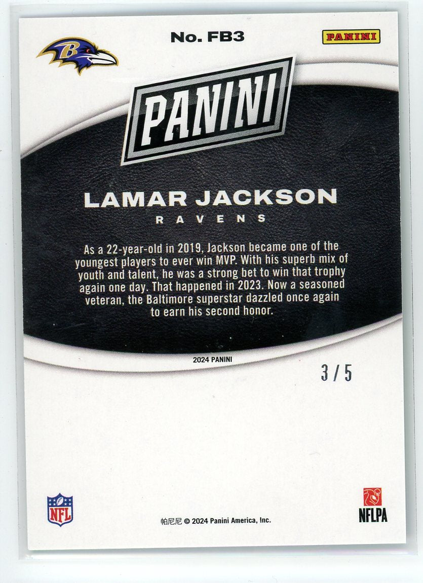 2024 Panini Black Friday #FB3 Lamar Jackson Green /5