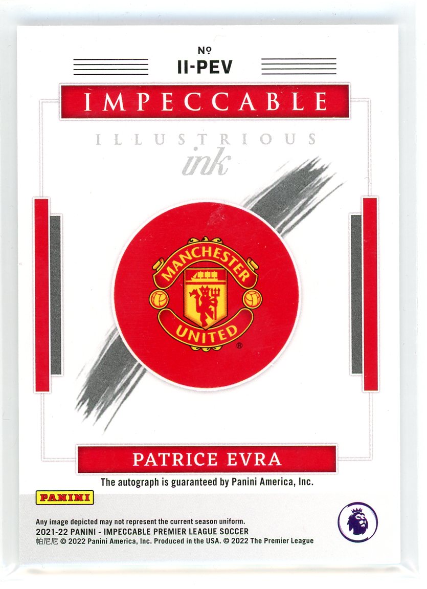 2021-22 Panini Impeccable #II-PEV Patrice Evra Illustrious Ink /35