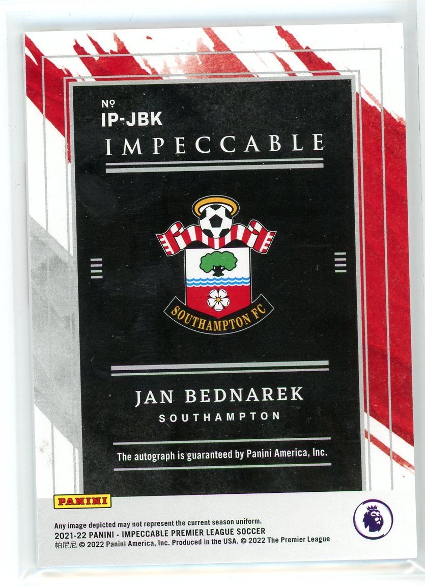 2021-22 Panini Impeccable #IP-JBK Jan Bednarek Impressions Auto /35