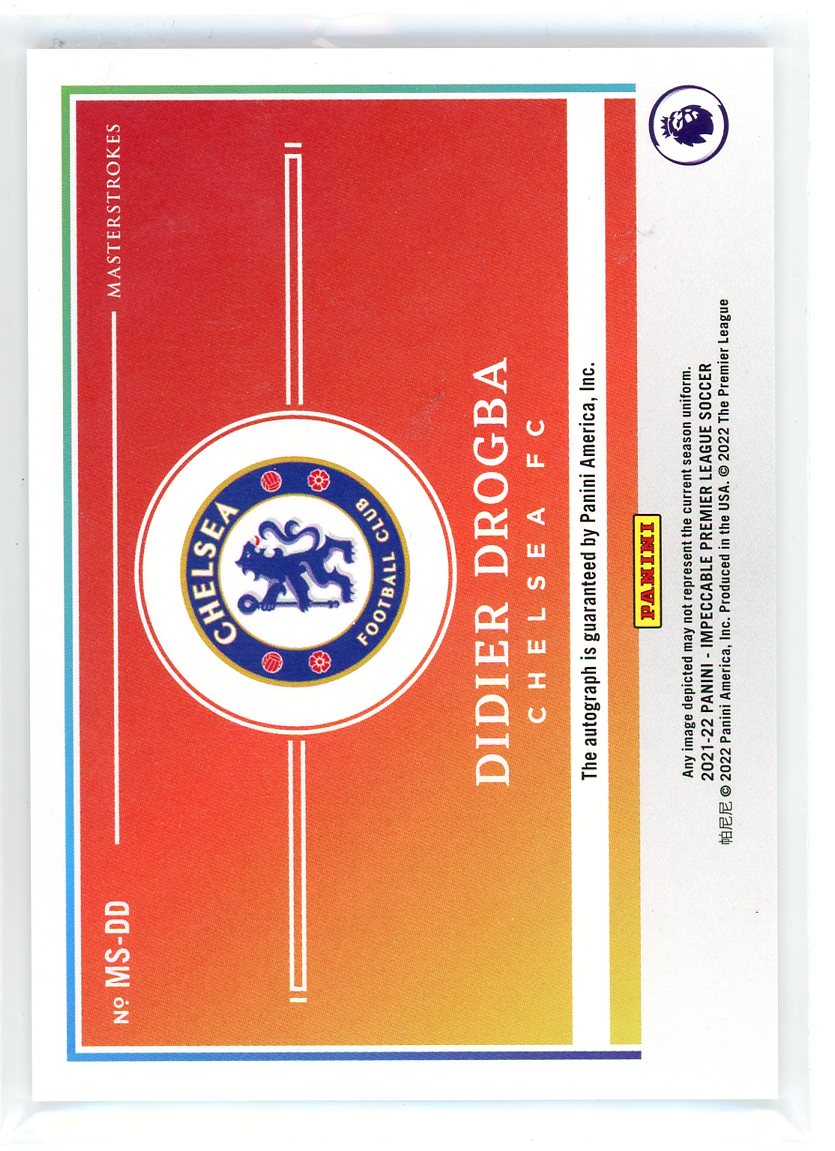 2021-22 Panini Impeccable #MS-DD Didier Drogba Masterstroke Auto /35