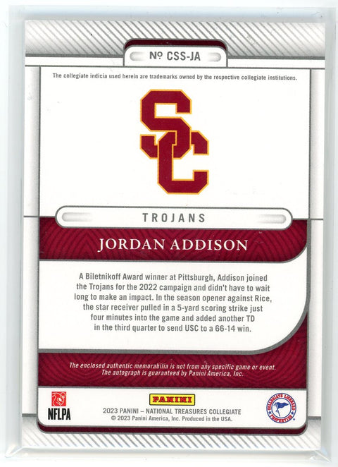 2023 Panini National Treasures #CSS-JA Jordan Addison Patch Auto /39