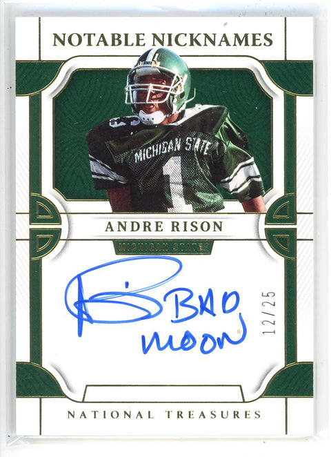 2023 Panini National Treasures #NN-ARI Andre Rison Notable Nicknames auto /25