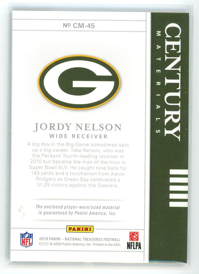 2019 Panini National Treasures #CM-45 Jordy Nelson Century Materials /99