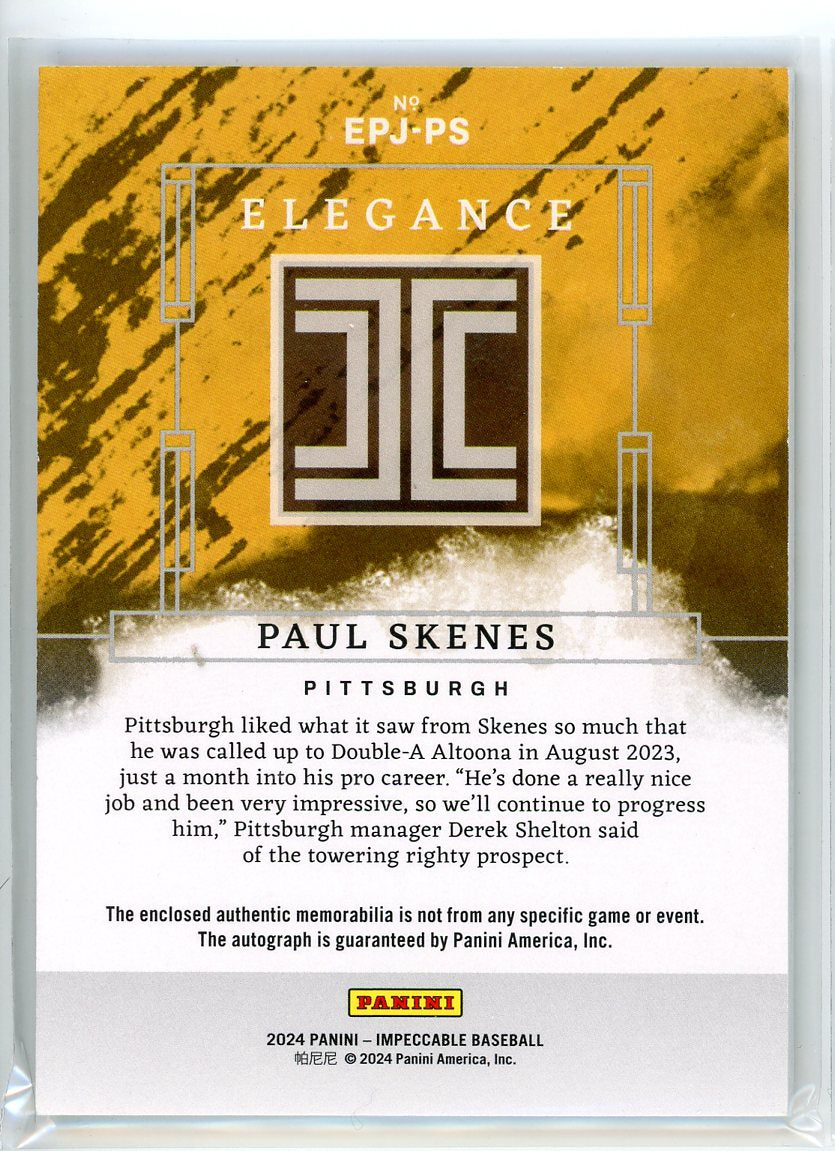 2024 Panini Impeccable #EPJ-PS Paul Skenes Elegance /99