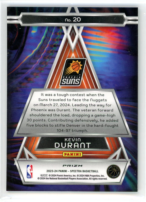 2023-24 Panini Spectra #20 Kevin Durant Full Capacity Prizm