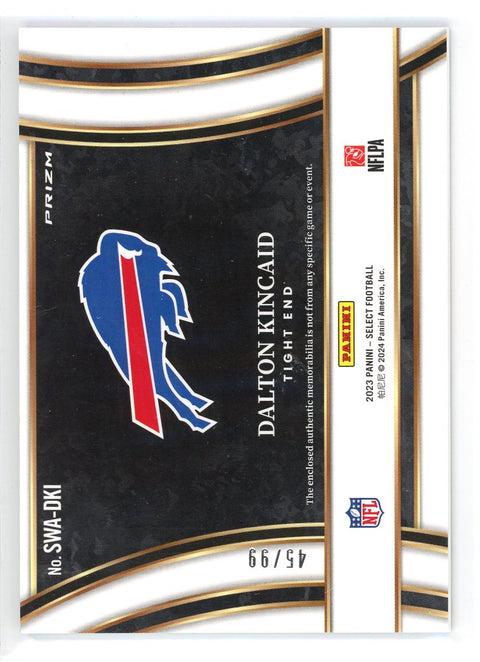 2023 Panini Select #SWA-DKI Dalton Kincaid Patch prizm /99