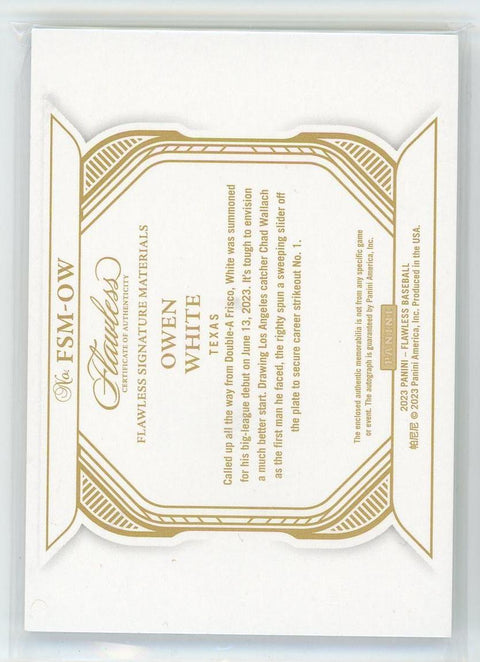 2023 Panini Flawless #FSM-WHITE Owen White /10