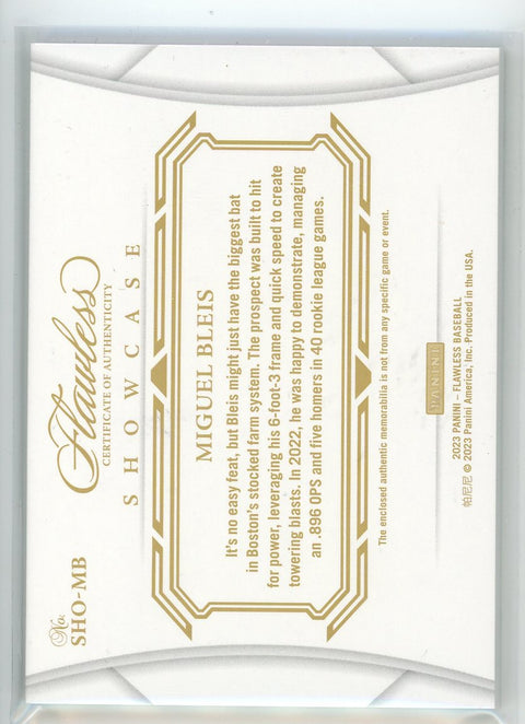 2023 Panini Flawless #SHO-MB Miguel Bleis Showcase Patch /25