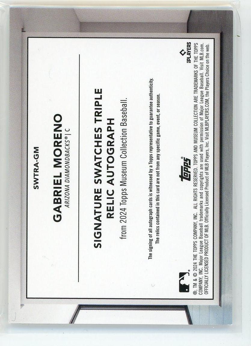 2023 Topps Museum #SWTRA-GM Gabriel Moreno Sneaker Spotlight Signatures /299