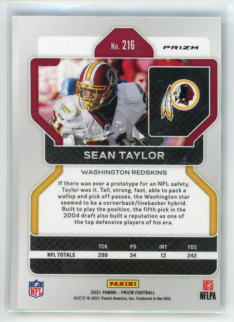 2021 Panini Prizm #216 Sean Taylor Black and White Checker