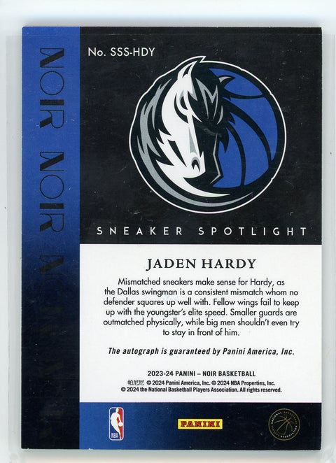 2023-24 Panini Noir #SSS-HDY Jaden Hardy Sneaker Spotlight Signatures /99