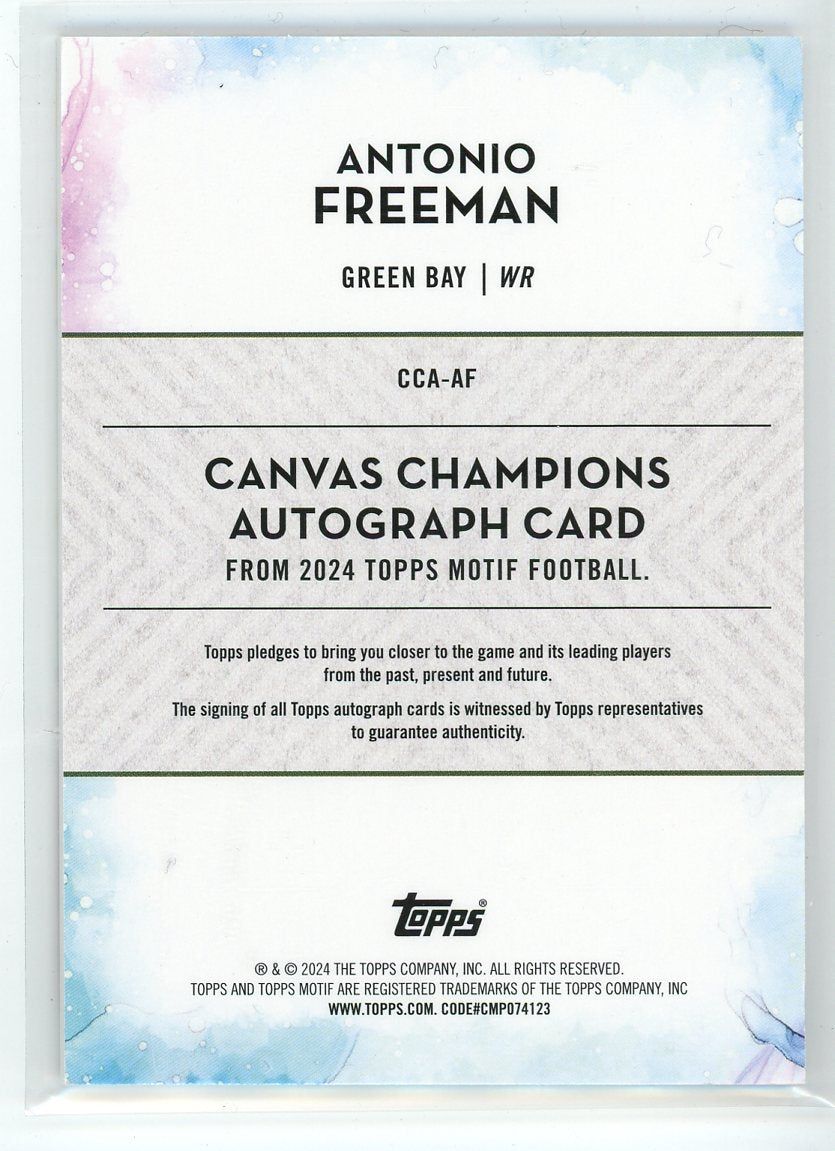 2024 Topps Motif #CCA-AF Antonio Freeman Canvas Champions /49