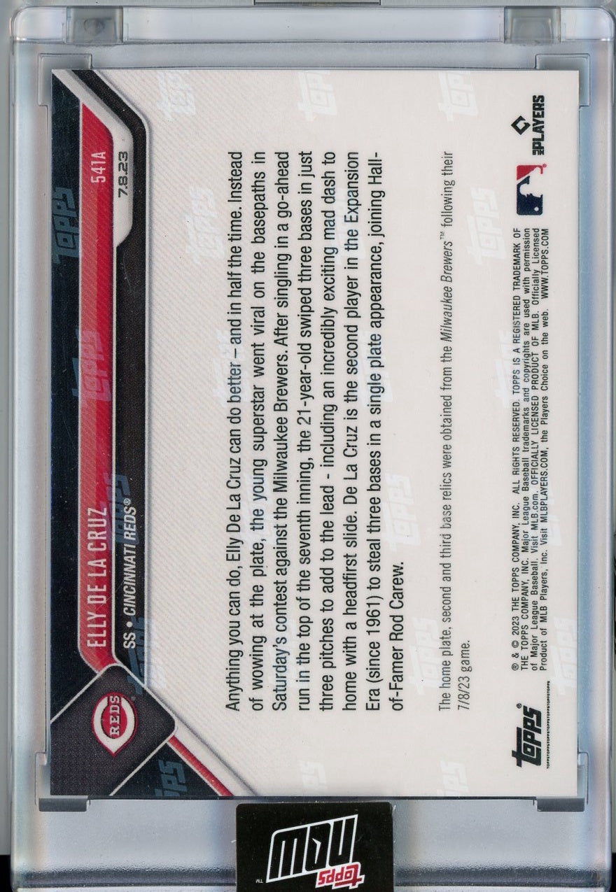 2023 Topps Now #541A Elly De La Cruz Call-Up Game-Used Bases