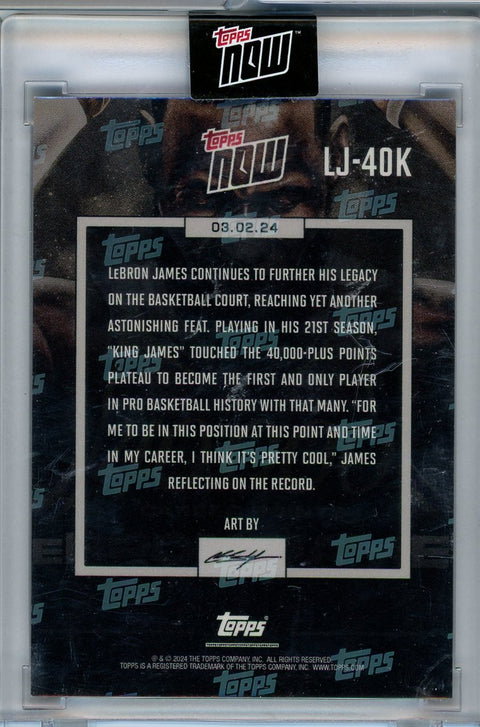 2023-24 Topps Now #LJ-40K LeBron James