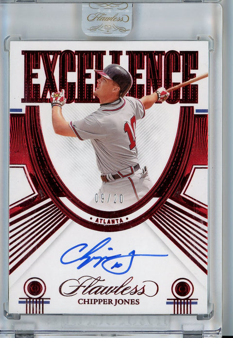 2023 Panini Flawless #ES-CJ Chipper Jones Excellence /20