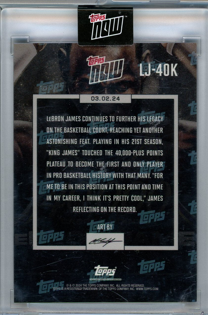2023-24 Topps Now #LJ-40K LeBron James