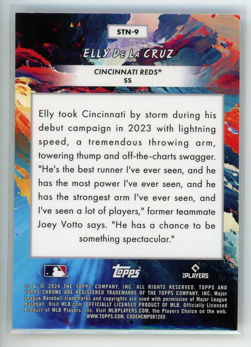 2024 Topps Chrome #STN-9 Elly De La Cruz Stars In The Night Refractor