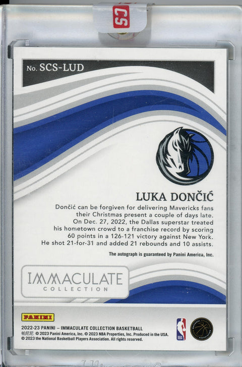 2022-23 Panini Immaculate #SCS-LUD Luka Doncic Scores Club Auto /25