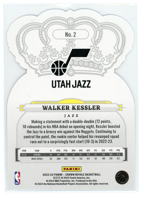 2022-23 Panini Crown Collection #2 Walker Kessler Purple Crystal /25