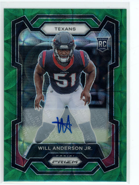 2023 Panini Prizm #342 Will Anderson Jr. Green Scope #/75