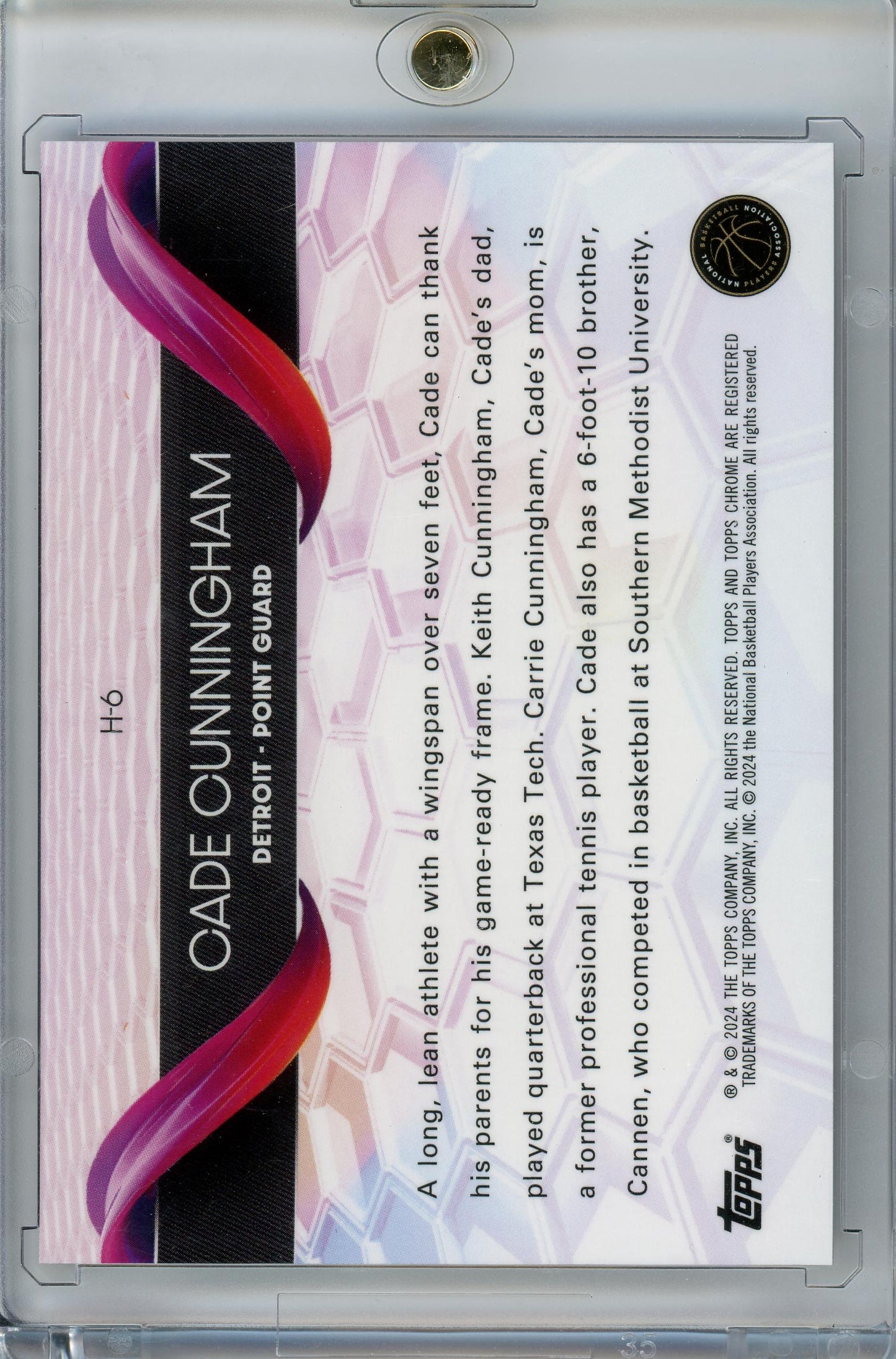 2024 Topps Chrome Helix #H-6 Cade Cunningham
