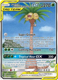 Pokemon SM - Unified Minds Rowlet & Alolan Exeggutor GX (Alternate Full Art)