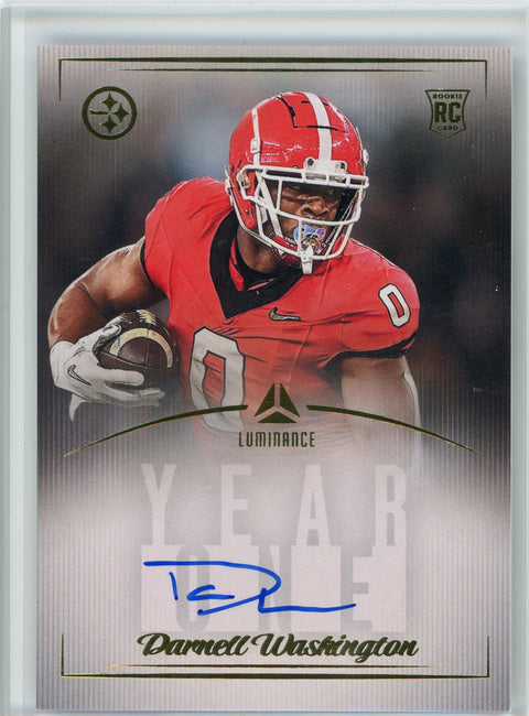2023 Panini Luminance #Y1-DWA Darnell Washington Year One Gold Rookie Auto