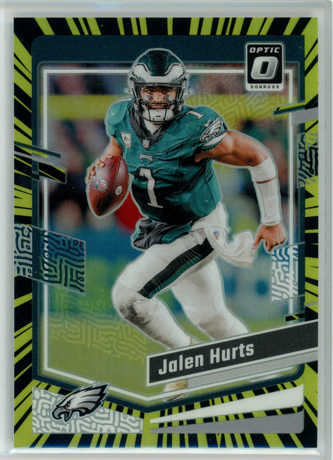 2023 Donruss Optic #158 Jalen Hurts Electricity Prizm /69