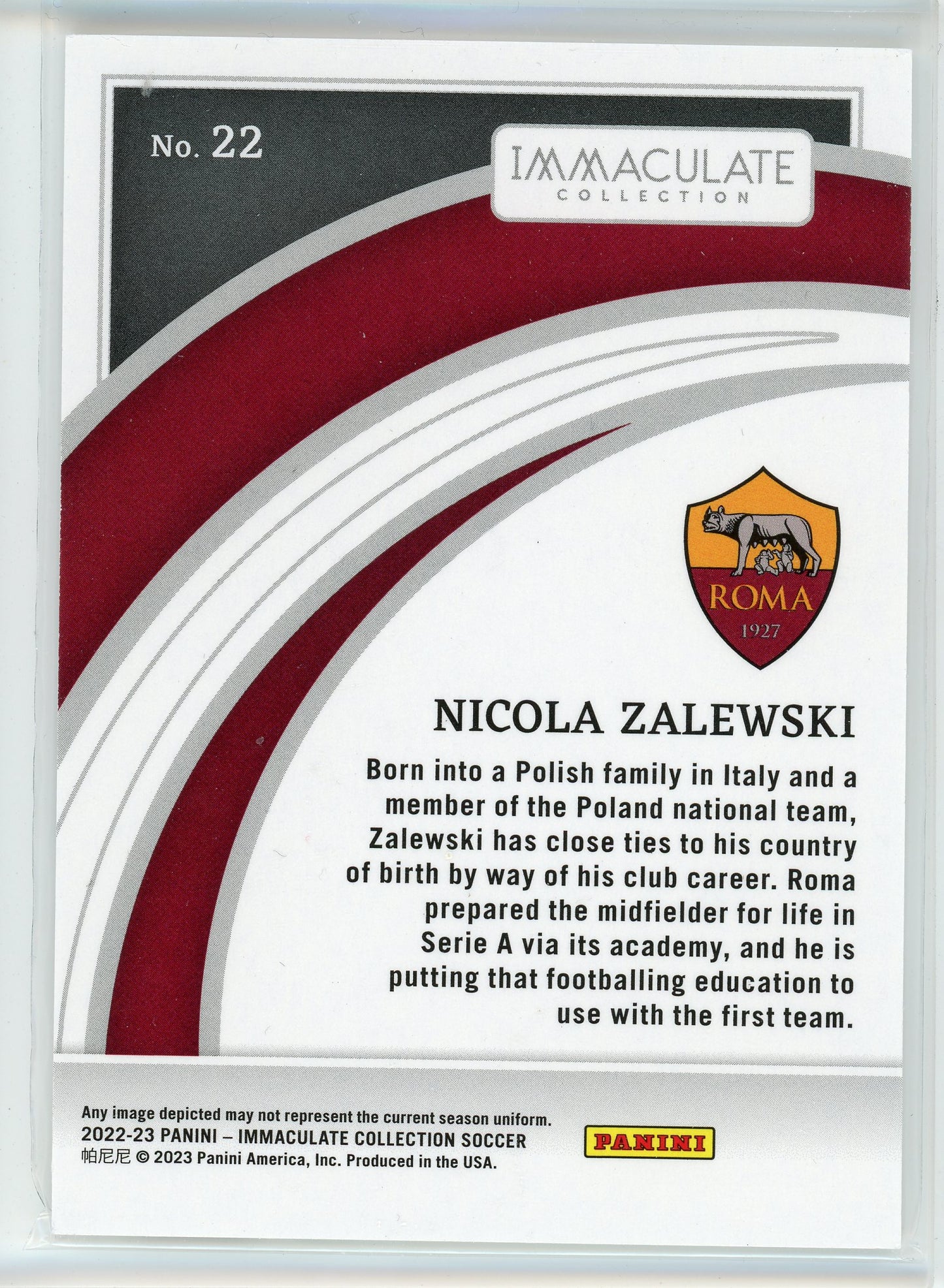 2022-23 Panini Immaculate Collection #22 Nicola Zalewski Silver /49