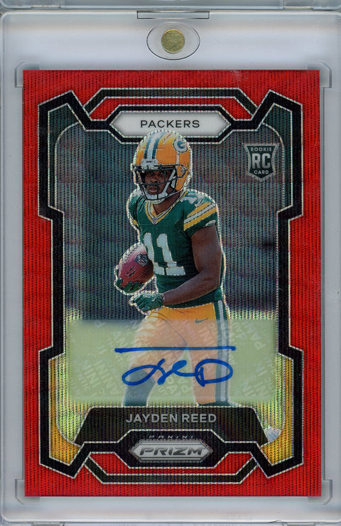 2023 Panini #334 Jayden Reed Red Wave Prizm Auto /149