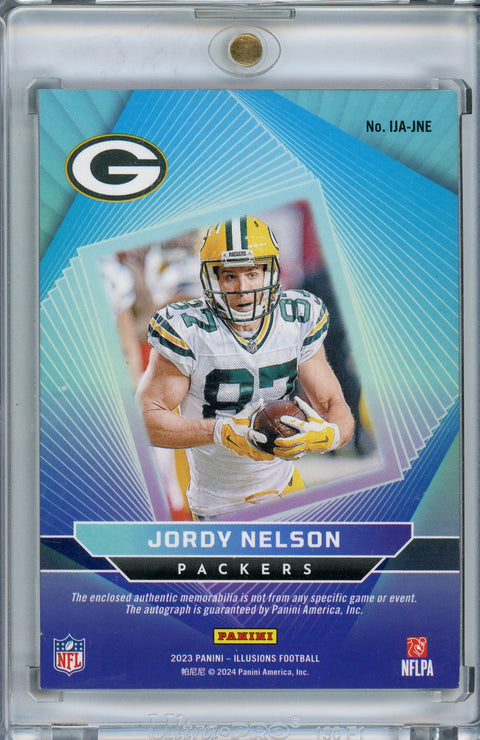 2023 Panini Illusions #IJA-JNE Jordy Nelson Immortalized Patch Auto /25