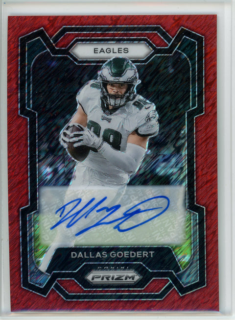 2023 Panini #238 Dallas Goedert Red Shimmer Auto
