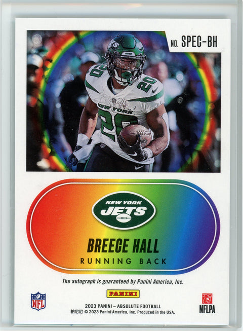 2023 Panini Absolute #SPEC-BH Breece Hall Spectrum Signatures /25