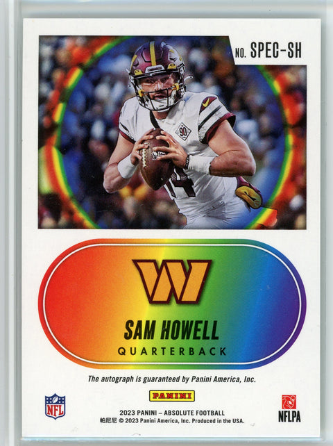 2023 Panini Absolute #SPEC-SH Sam Howell Spectrum Signatures