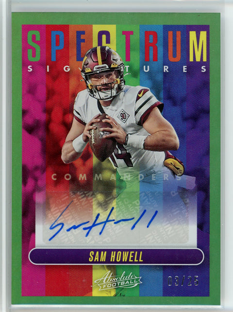 2023 Panini Absolute #SPEC-SH Sam Howell Spectrum Signatures