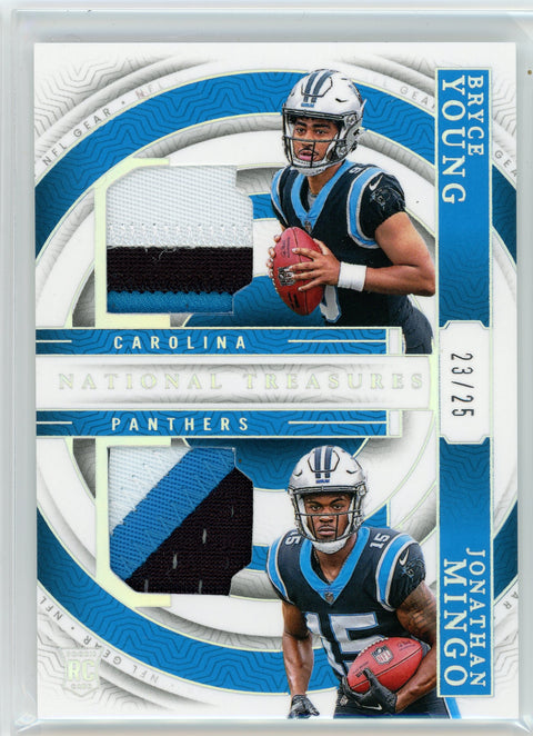 2023 Panini National Treasures #RGC-CAR Bryce Young/Jonathan Mingo Patch /25