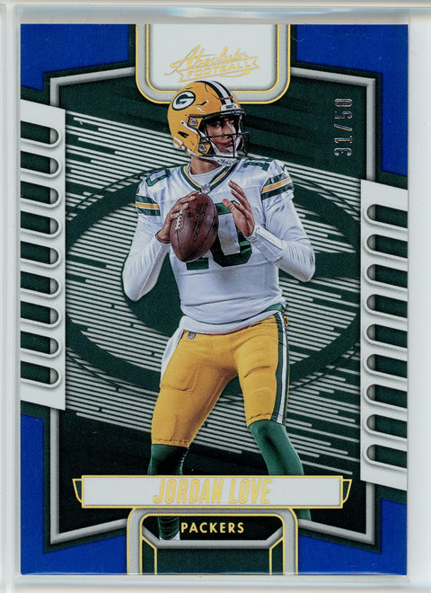 2023 Panini Absolute #32 Jordan Love Spectrum Blue #/50
