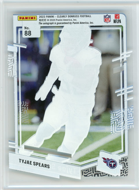 2023 Clearly Donruss #88 Tyjae Spears Rated Rookie Autographs