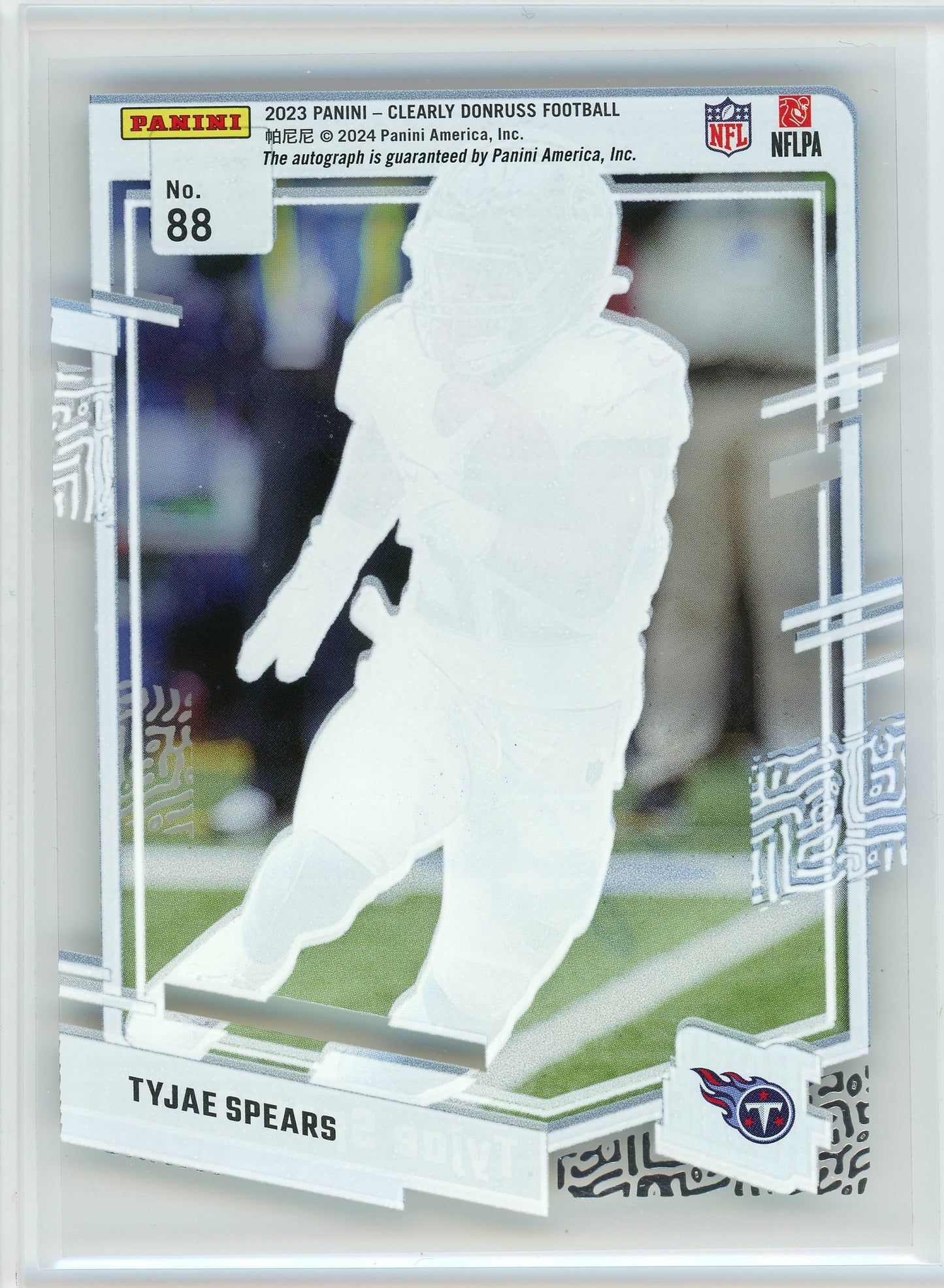 2023 Clearly Donruss #88 Tyjae Spears Rated Rookie Autographs