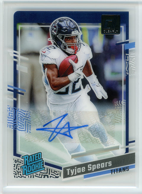 2023 Clearly Donruss #88 Tyjae Spears Rated Rookie Autographs