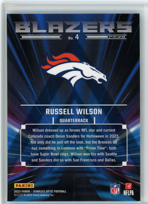 2023 Donruss Optic #4 Russell Wilson Blazers Prizm