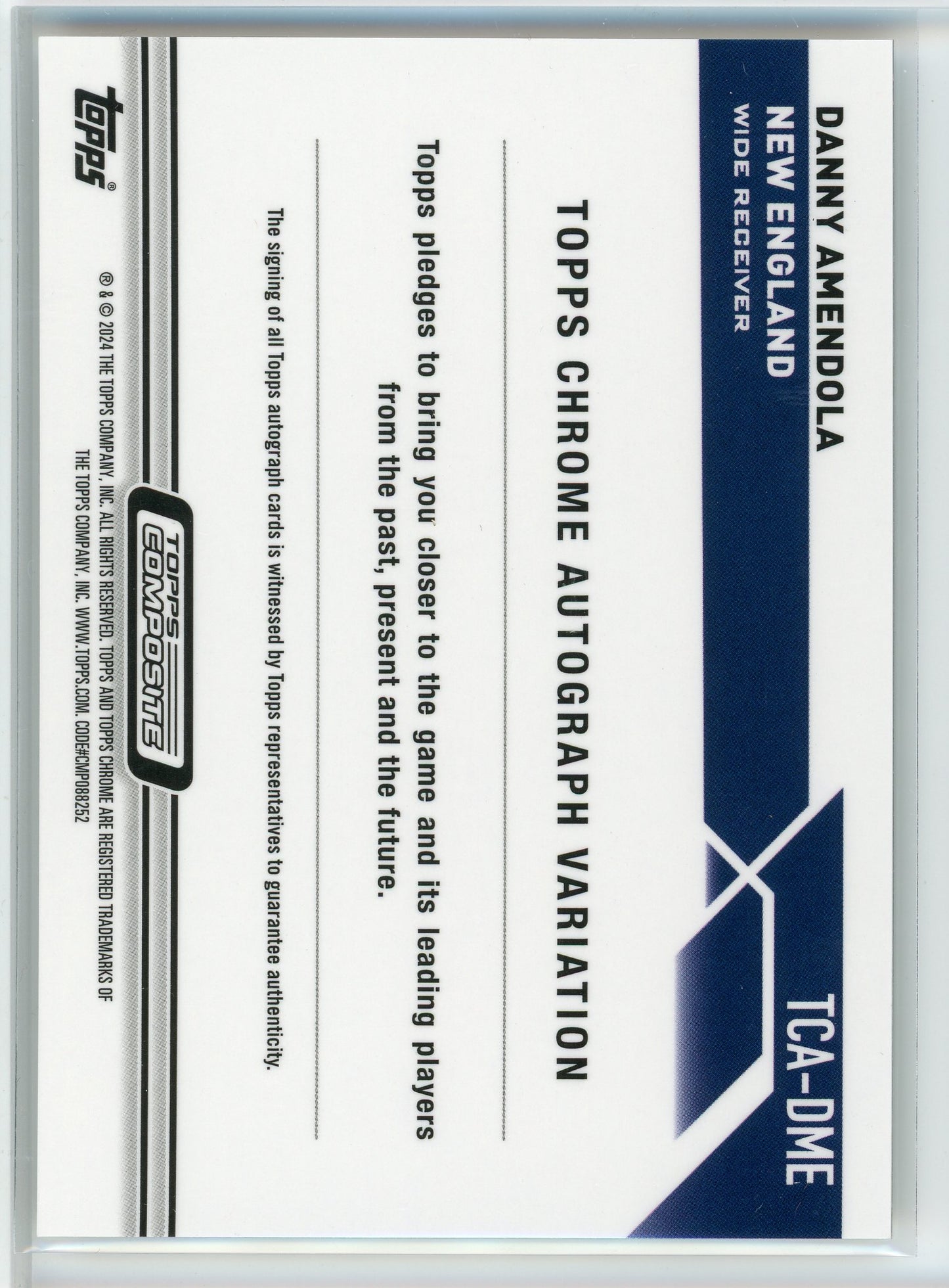 2024 Topps Composite Chrome #TCA-DME Danny Amendola Autograph Variation
